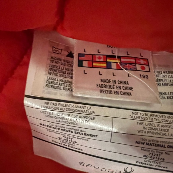 Boys Large Spyder Ski Jacket - Picture 6 of 8